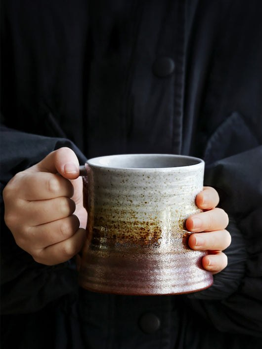 Taza de Cerámica Retro para Parejas - Diseño Minimalista y Clásico