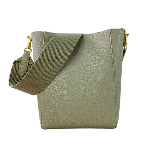 Bolso Bucket Crossbody de Cuero para Mujer