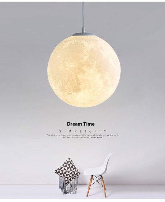 Lámpara Colgante Luna 3D Diseño Minimalista Moderno - Image 7