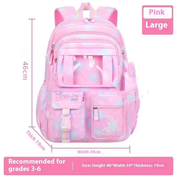 Mochila Escolar Fantasía Niña Gran Capacidad