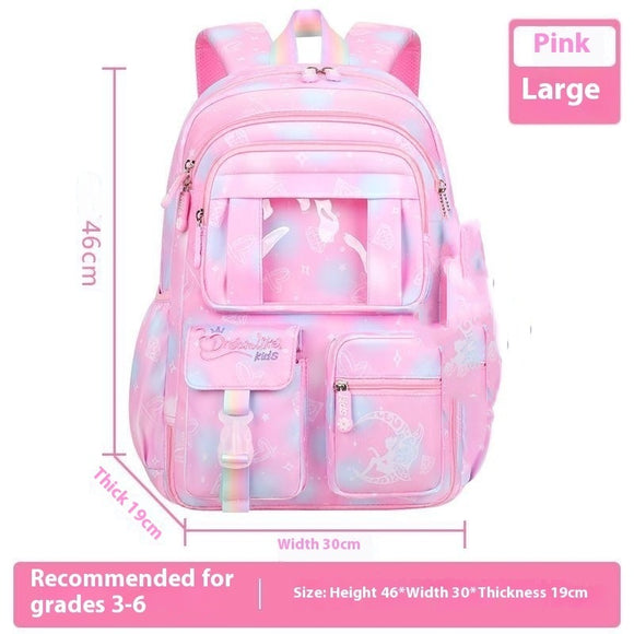 Mochila Escolar Fantasía Niña Gran Capacidad