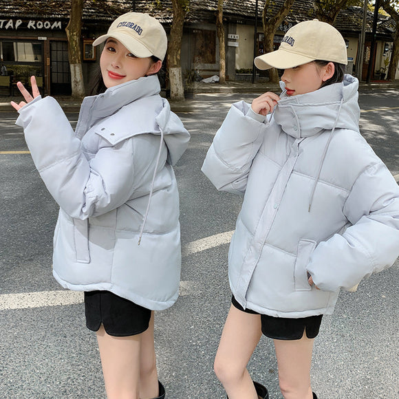 Chaqueta Acolchada de Algodón Suelta Estilo Coreano