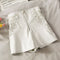Shorts de Cuero Delgado para Mujer Primavera Otoño Ajustado con Cierre