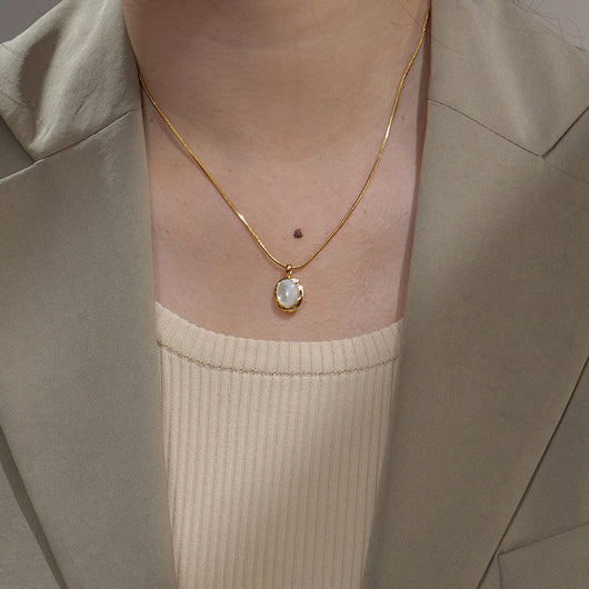 Collar de Madreperla Natural Tanabata - Luz de Luna Blanca - Image 11