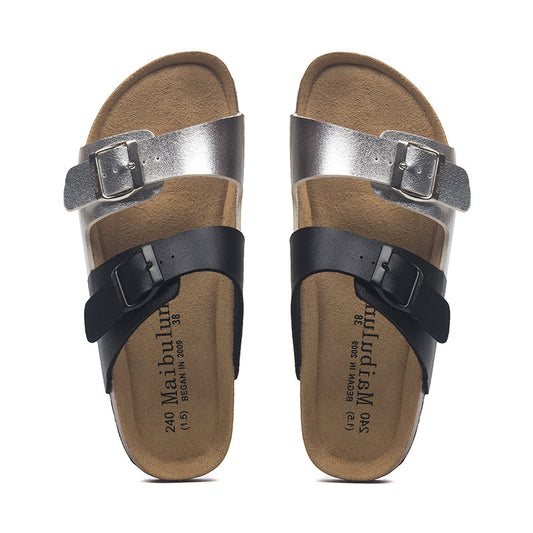 Sandalias de Corcho Planas a Juego para Parejas - Estilo Ins Verano Playa Talla Grande