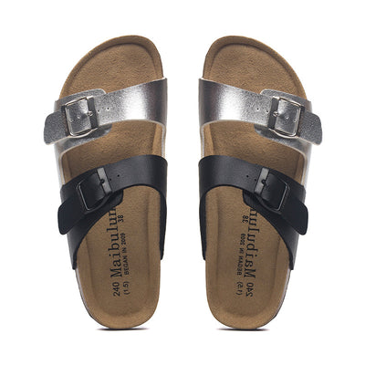 Sandalias de Corcho Planas a Juego para Parejas - Estilo Ins Verano Playa Talla Grande