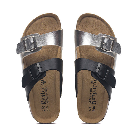 Sandalias de Corcho Planas a Juego para Parejas - Estilo Ins Verano Playa Talla Grande
