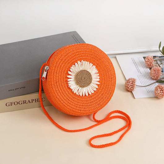 Bolsa Crossbody de Rafia Tejida Estilo Pastoral para Móvil - Image 7
