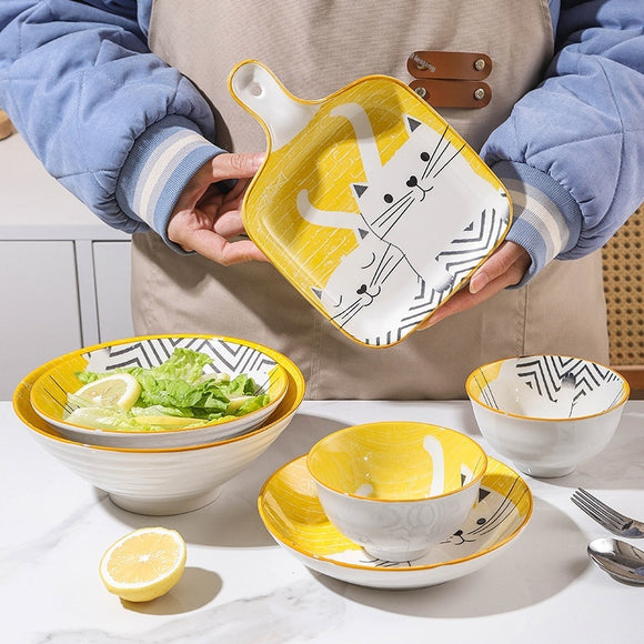 Bowls de Cerámica Decorativos para Arroz y Sopas - Vajilla Creativa para el Hogar