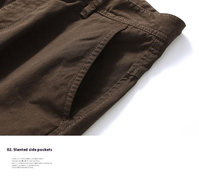 Pantalones de Trabajo Slim Fit Café con Elástico para Hombre - Image 11