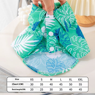 Camisa Hawaiana Playa para Mascotas con Diseño de Hojas - Image 7