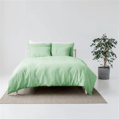 Juego de Cama Nórdico Minimalista en Lino Natural de 4 Piezas - Image 11