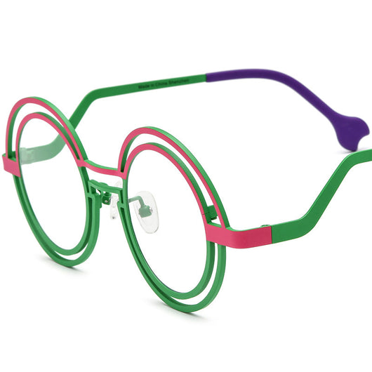 Gafas Redondas de Titanio Puro Ultraligeras Multicolor - Image 6