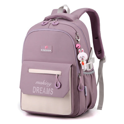 Mochila Escolar Ligera y de Gran Capacidad con Contraste de Colores - Image 6
