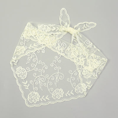 Velo de Novia con Encaje Floral Triangular - Accesorio Nupcial Elegante - Image 11
