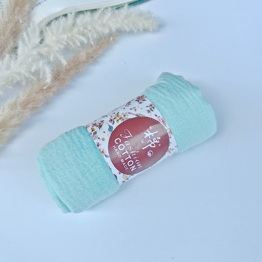 Pañuelo de Algodón y Lino Arrugado Monocromático