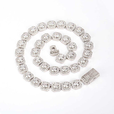 Cadena Hip Hop Cuadrada de Piedra de Caramelo - Collar y Pulsera - Image 29