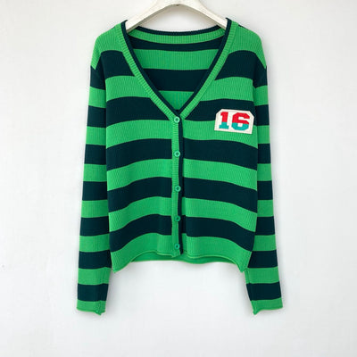 Cardigan Holgado Estilo Universitario para Mujer - Image 79