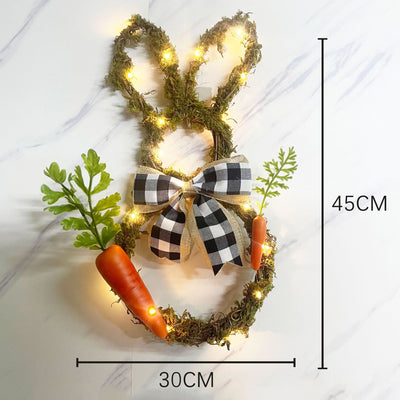 Corona de Conejo de Pascua en Ratán - Decoración Festiva - Image 13