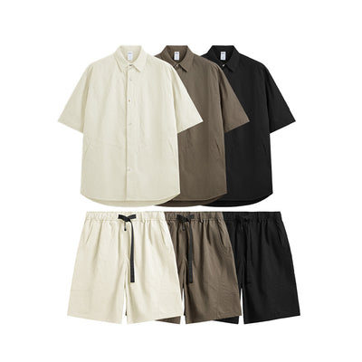 Camisa Estilo Japonés con Textura Jacquard Rombos y Cuadros - Image 3