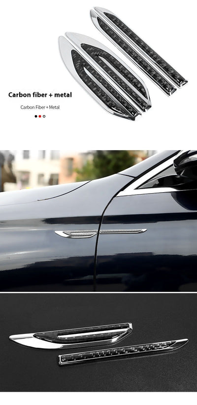 Adhesivo Lateral de Fibra de Carbono con Hoja Metálica - Personalidad Automotriz - Image 12