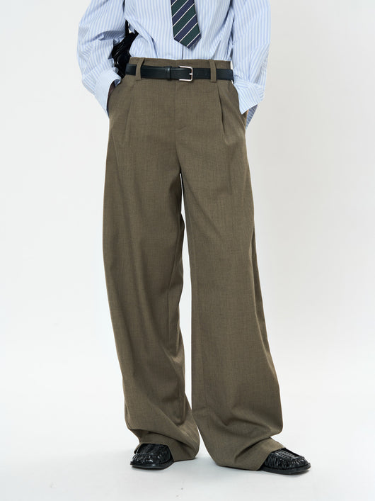 Pantalones Casuales Rectos con Corte Vertical y Acabado Liso - Image 37