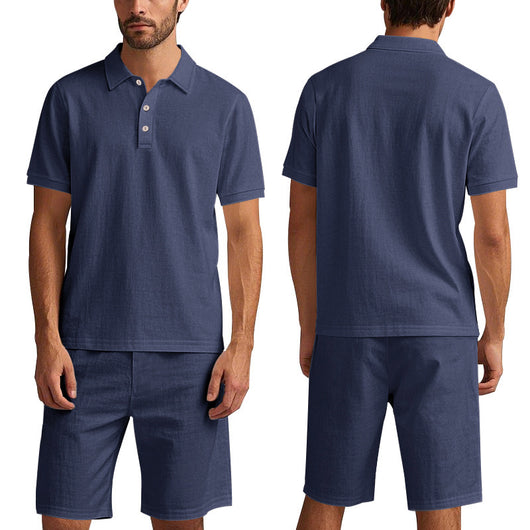 Conjunto de Shorts y Camisa de Lino Suelta para Hombre - Cómodo y Fresco para Playa - Image 19
