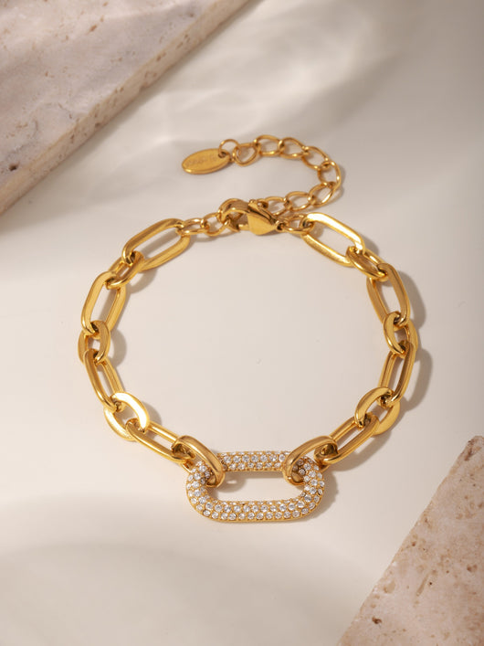 Conjunto de Collar y Pulsera de Acero Titanio con Circonitas Micro Incrustadas - Image 19