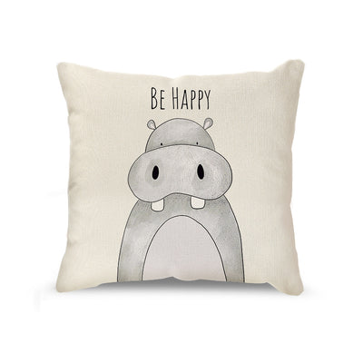 Funda de Almohada Decorativa Leoncito Adorable - Estilo Nórdico en Lino - Image 24