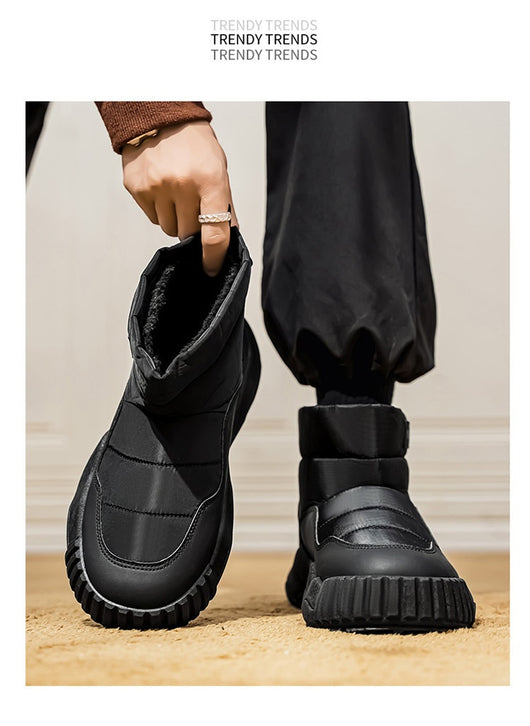 Botas Casuales de Algodón Cálidas para Hombre - Botines Estilo Mid-Top - Image 20