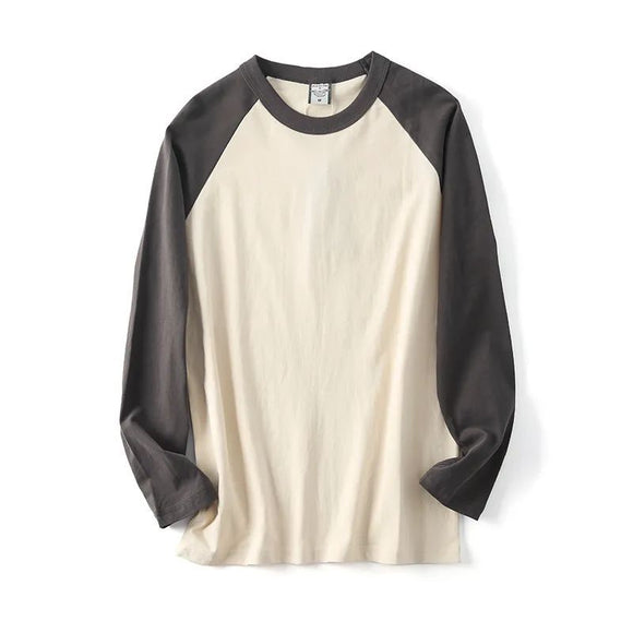 Camiseta Casual Retro de Algodón Lavado para Hombre