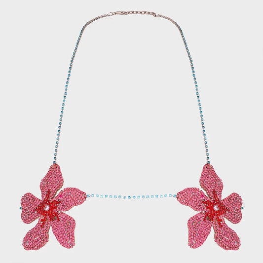 Cadena de Pecho con Flor - Joyería Elegante Europea y Americana - Image 2