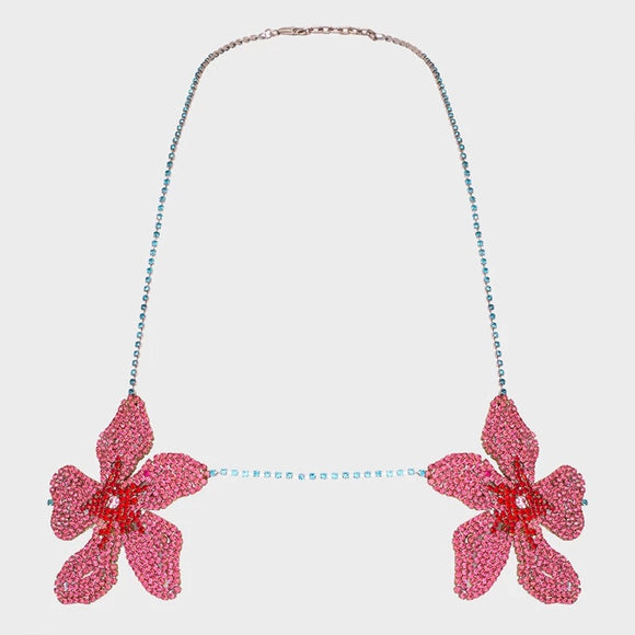 Cadena de Pecho con Flor - Joyería Elegante Europea y Americana
