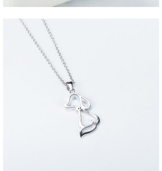 Collar de Plata 925 con Dije de Perro para Mujer - Image 9