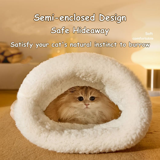 Saco Cálido para Gatos - Cama Cueva Acogedora de Felpa para Invierno - Image 9