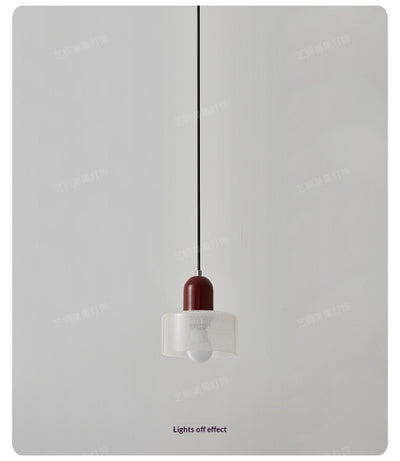 Lámpara Colgante de Cristal Arenado Estilo Retro Mid-Century - Image 20