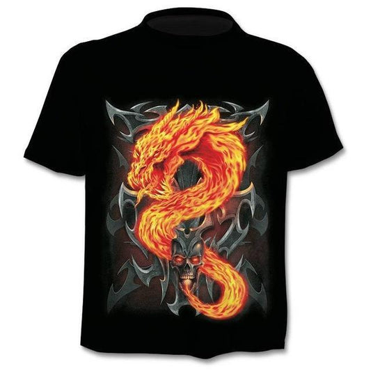 Playera Hombre Estilo Punk Calavera Gótica - Image 2