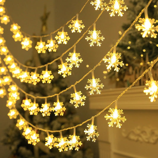 Cadena de Luces LED Copo de Nieve para Decoración