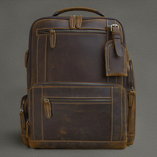 Mochila de Cuero Auténtico para Hombre - Diseño Moderno y Versátil - Image 5