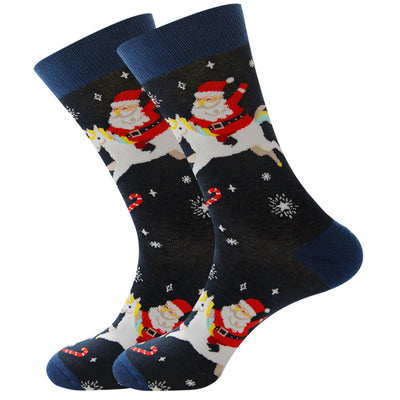 Calcetines Navideños con Renos y Santa - 12 Colores Festivos - Image 18