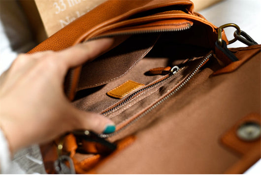 Bolso Bandolera de Cuero Genuino Premium - Diseño Minimalista Neutral - Image 2