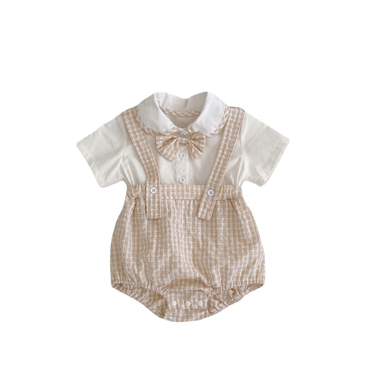 Blusa Cuello Babydoll con Efecto Dos Piezas a Cuadros - Image 5