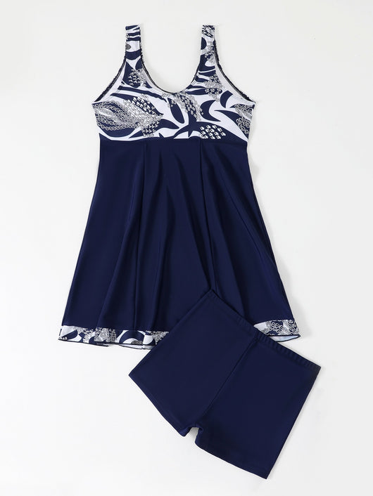 Traje de Baño Tankini Deportivo con Falda y Shorts Integrados - Image 25