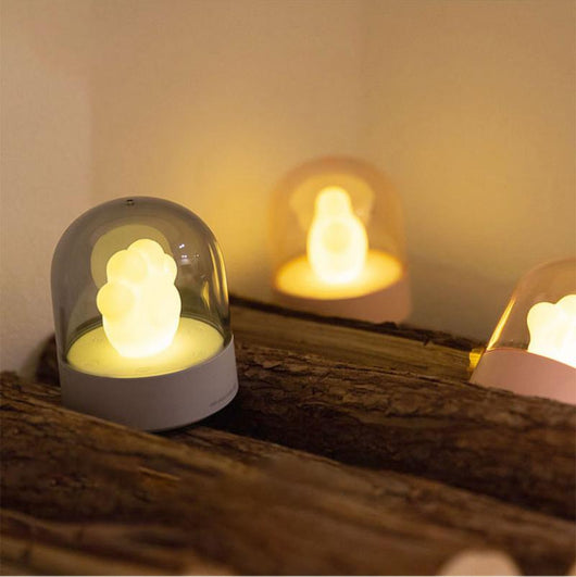 Lámpara Musical Infantil con Forma de Patita de Gato - Luz Nocturna USB Recargable - Image 4