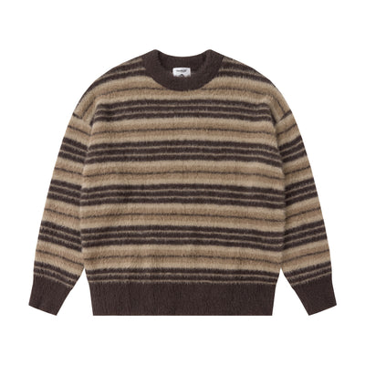 Suéter Unisex Maychao a Rayas con Cuello Redondo y Detalles Rotos - Image 19