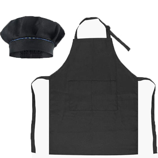 Traje de Cocinero para Bebé con Gorro y Babero Negro - Image 2
