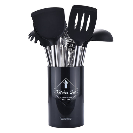 Juego de Utensilios de Cocina en Silicona con Mango de Acero Inoxidable - Image 9