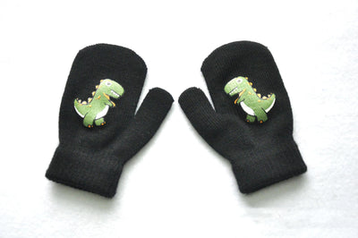 Guantes Tejidos Gruesos Para Niños Con Forro Cálido Y Diseño Animado - Image 2
