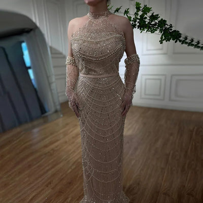 Vestido Largo de Lujo Pearl con Caída Elegante - Image 16