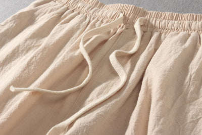 Pantalones Rectos Holgados de Algodón y Lino para Uso Casual - Image 17